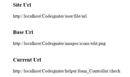 site_url codeigniter|URL Helper .